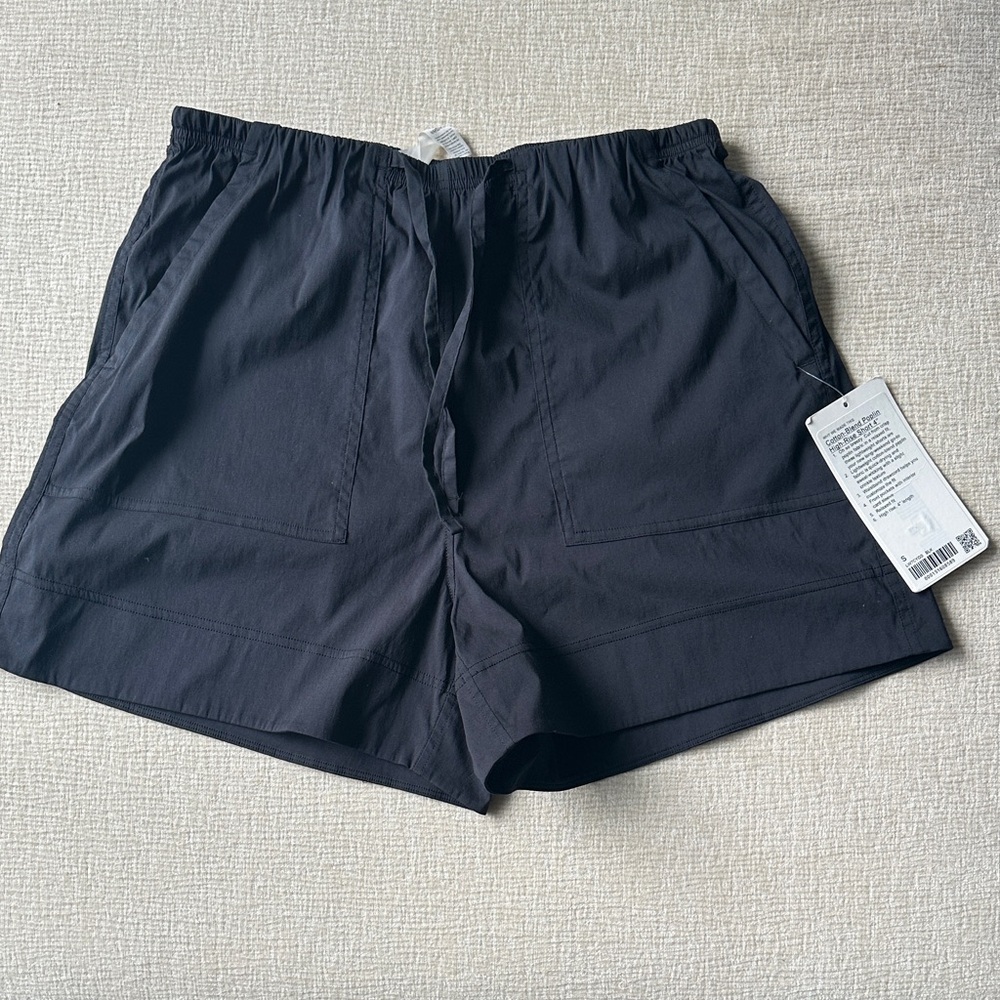 lululemon athletica Cotton blend Poplin High-Rise Athletic Shorts